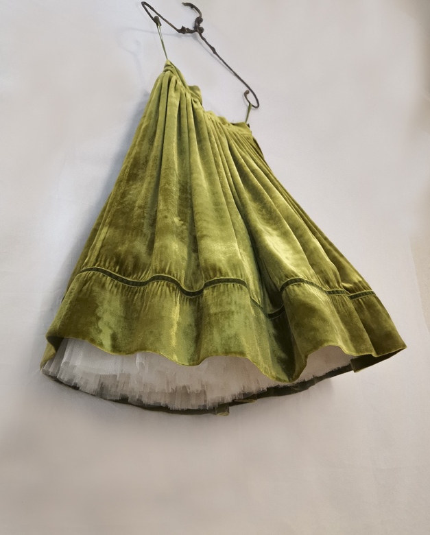 Юбка бархатная шелковая с подъюбником