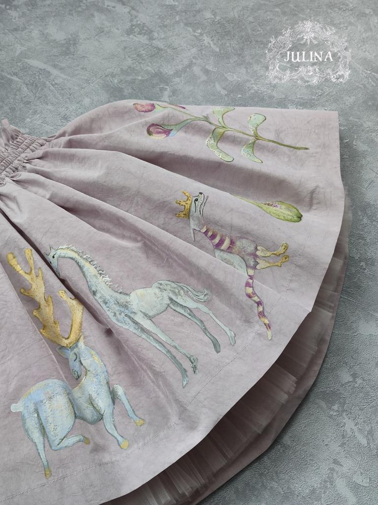 Юбка шелковая "Волшебный Манускрипт"