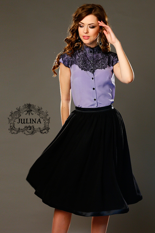 Юбка шелковая  "Ночная Дымка"