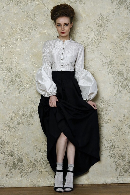 Юбка шелковая "Парижские каникулы" макси