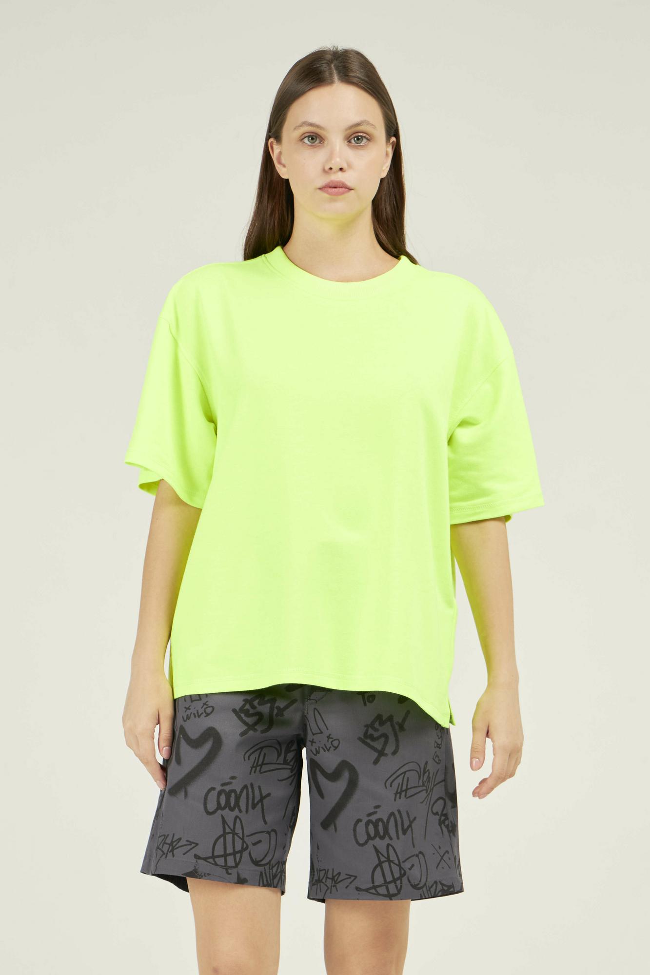 Футболка зеленая женская из плотного хлопка