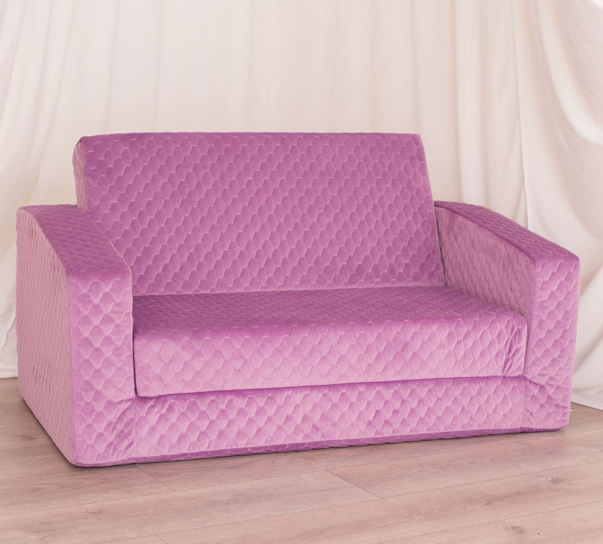 Диванчик раскладной  Простеганный фиалковый