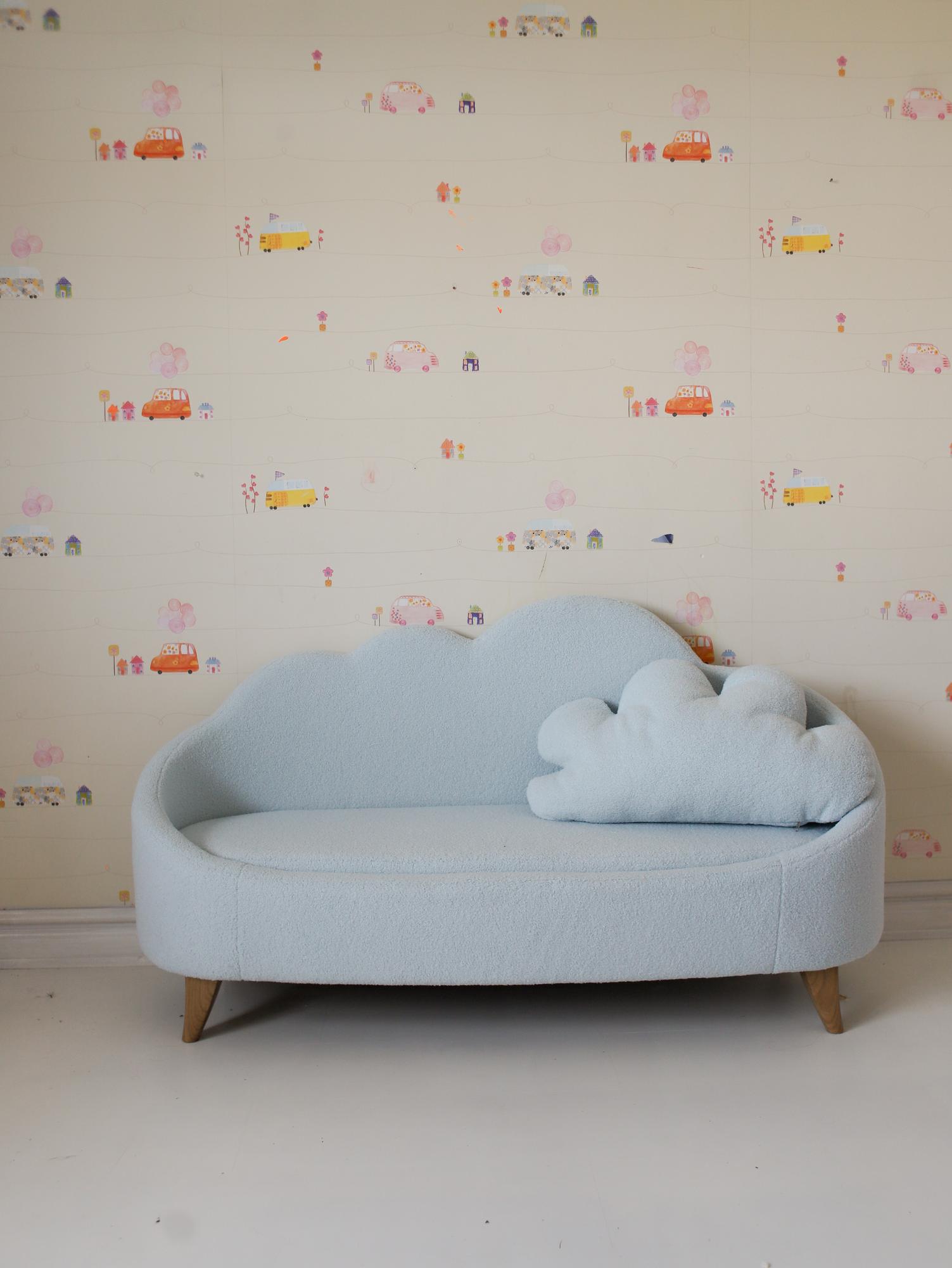 Диван интерьерный детский ОБЛАЧКО мех букле