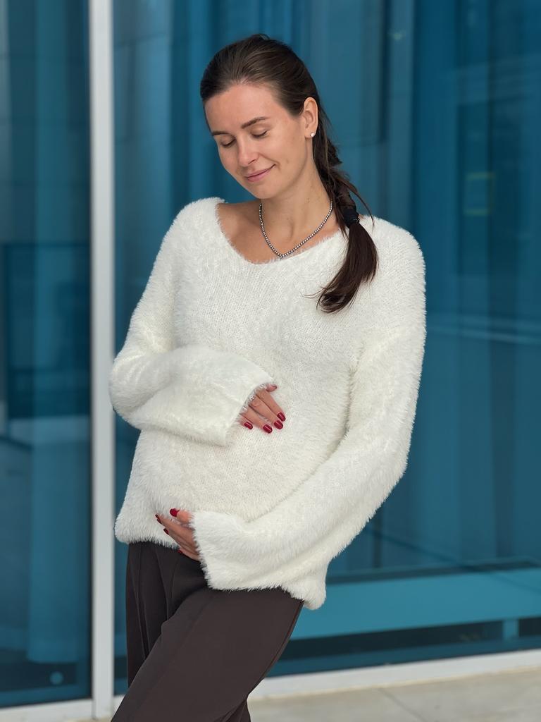 Джемпер «пушистик», молочный