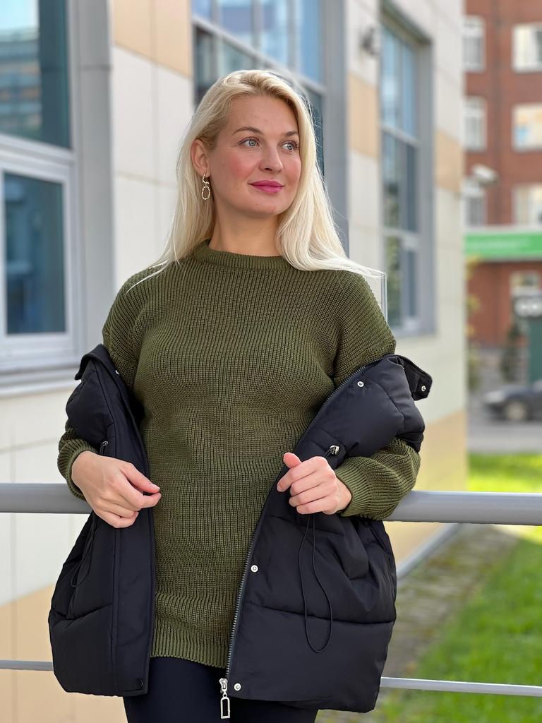 Джемпер, крупная вязка