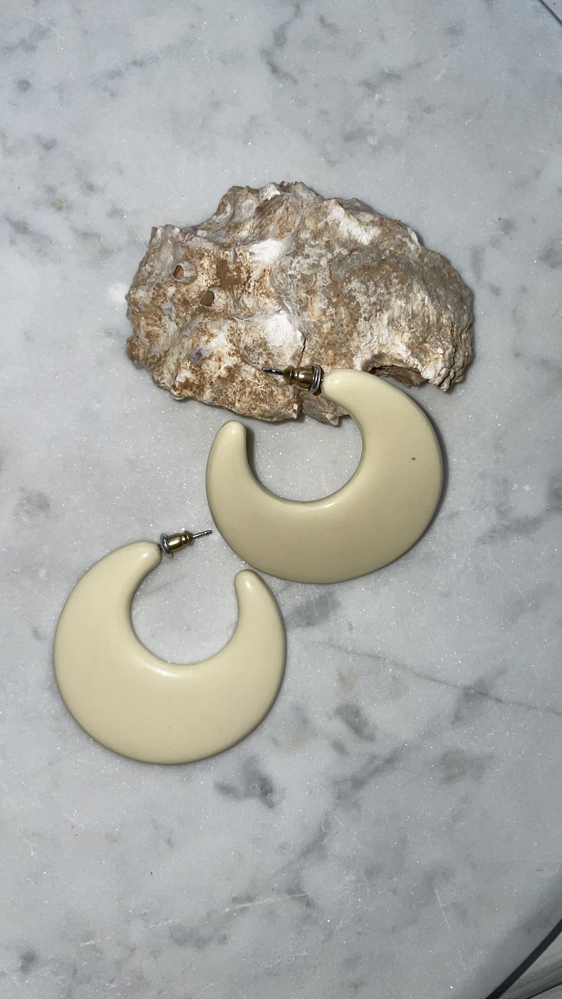 Винтажные серьги полумесяцы