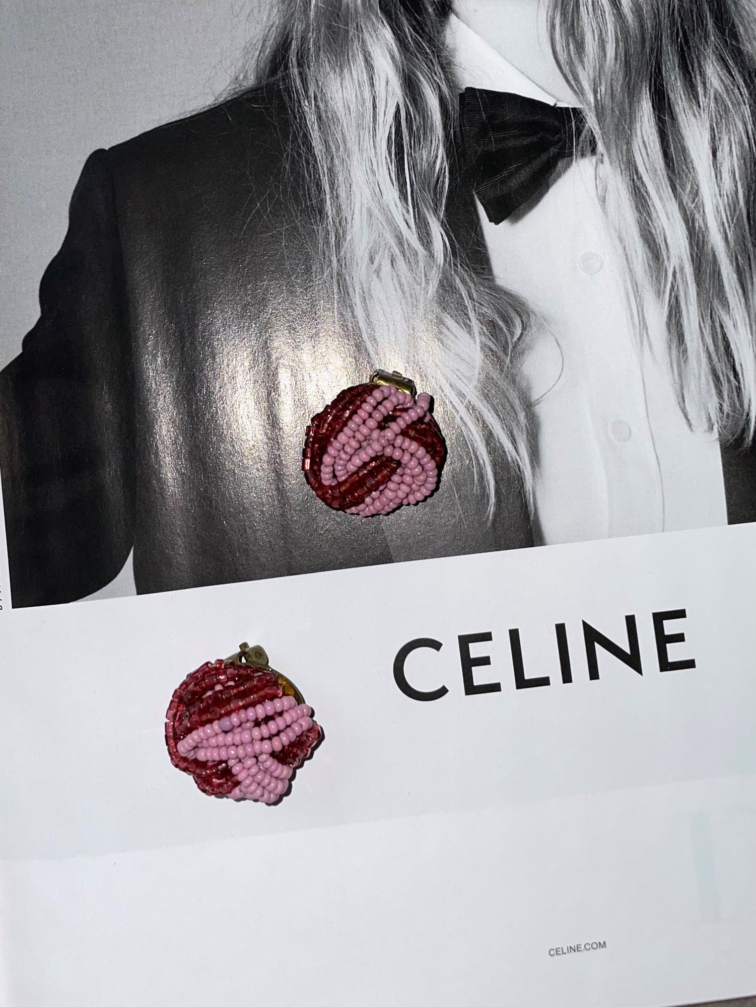 Винтажные клипсы-узелки из бисера