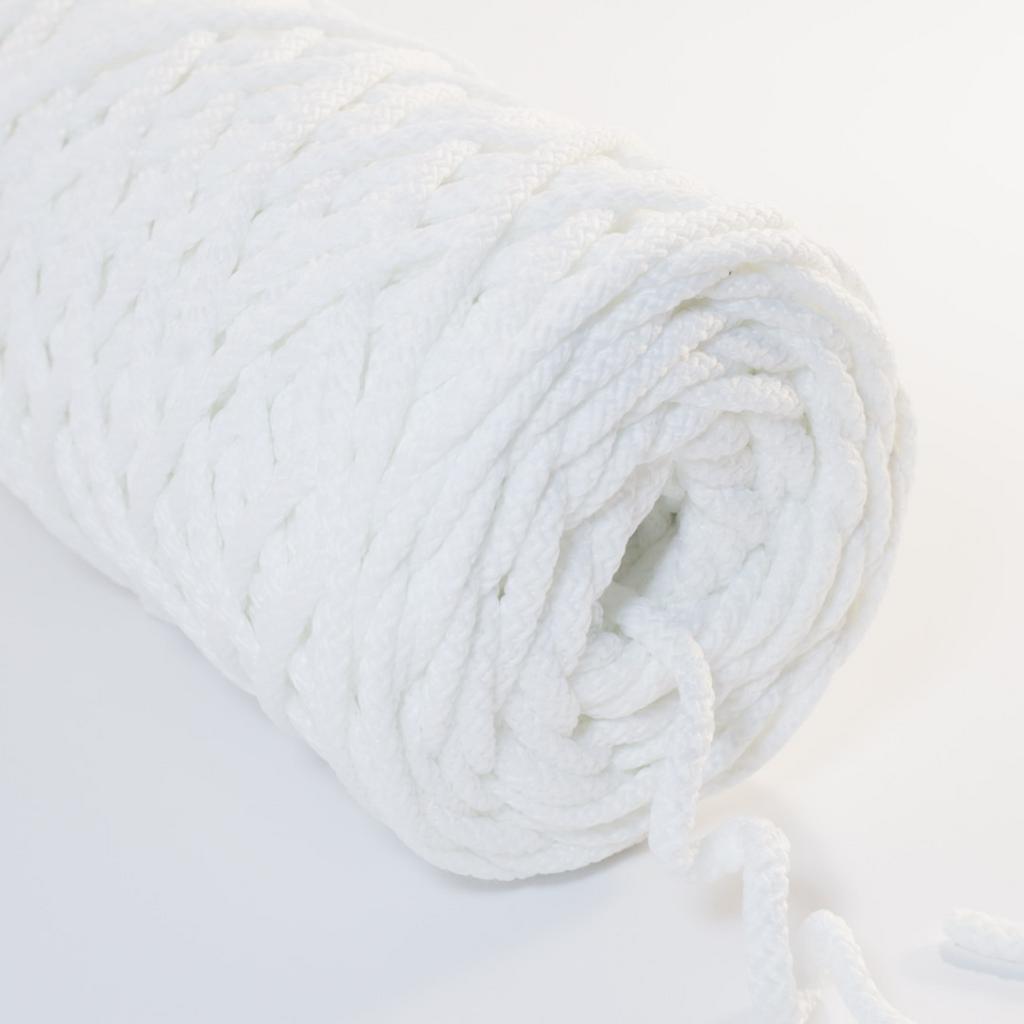 Полиэфирный шнур для вязания 5 мм Белый