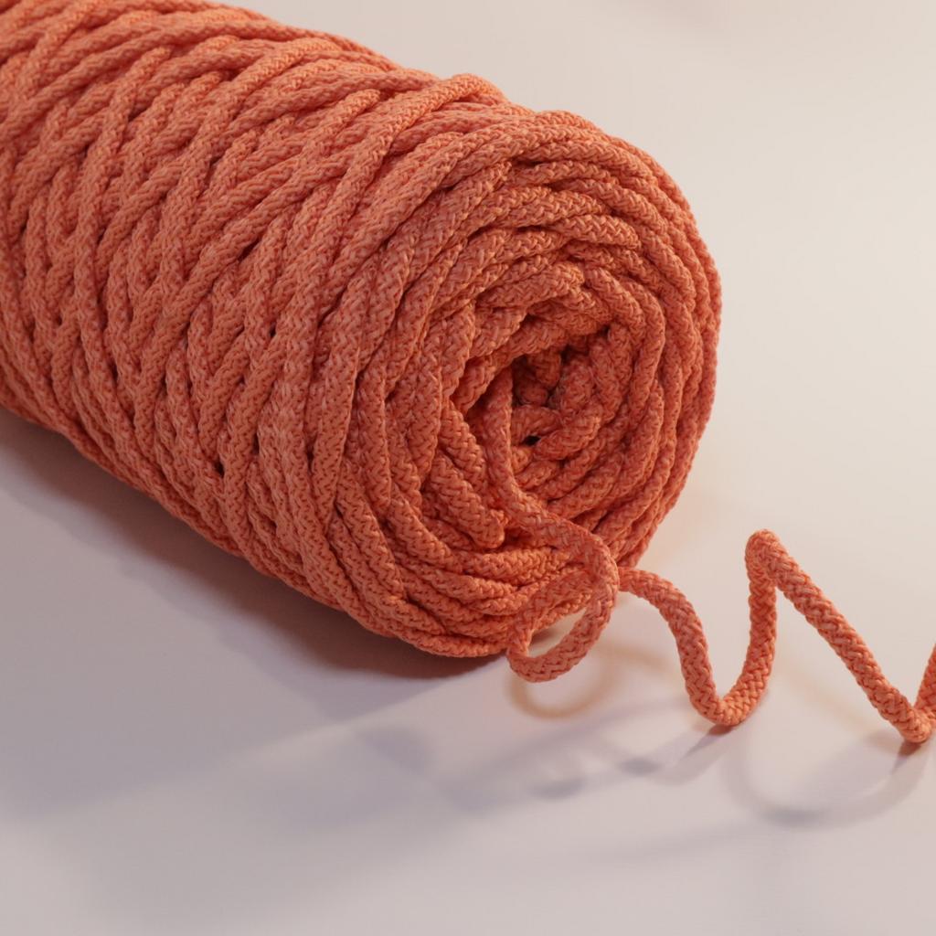 Полиэфирный шнур для вязания 5 мм Персиковый