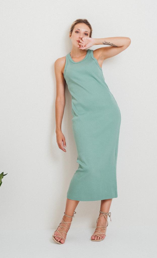 Платье Футляр мятное