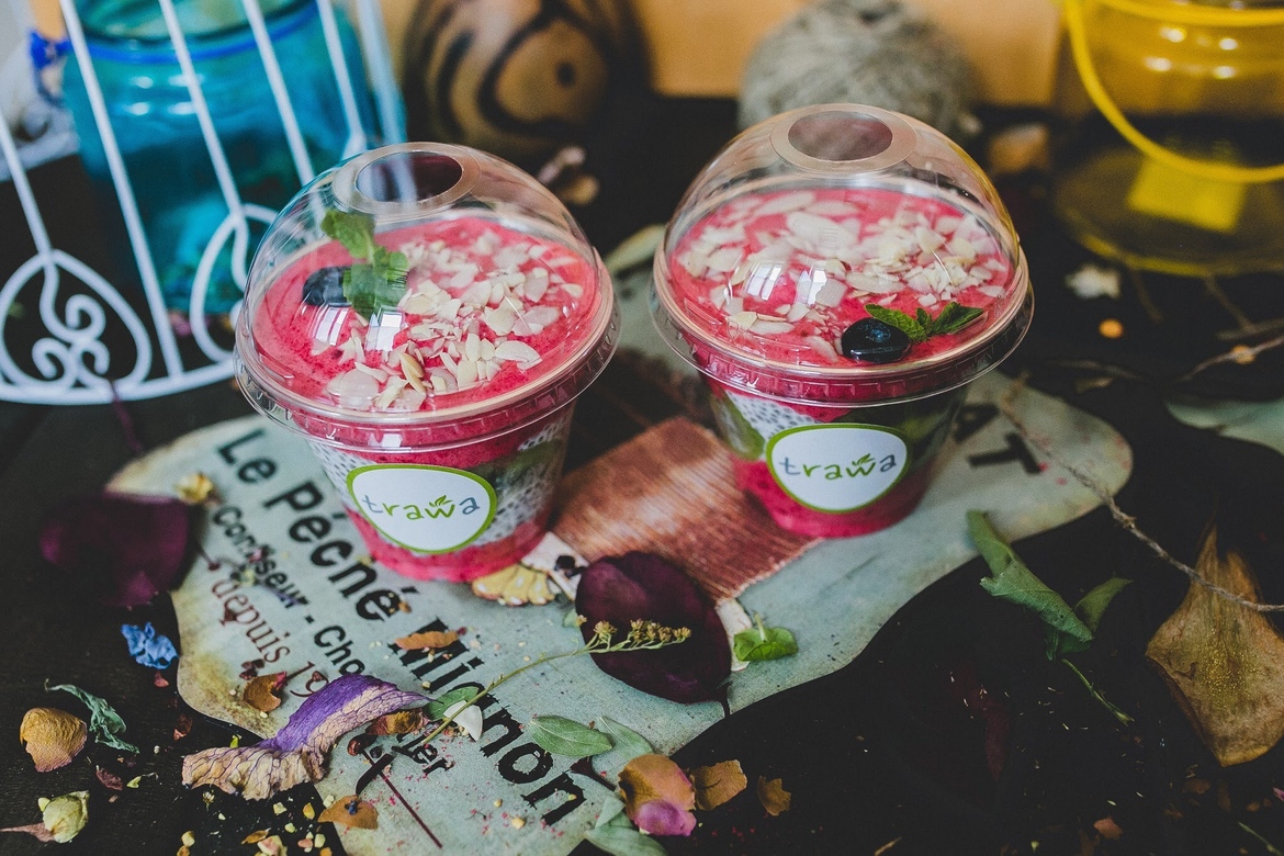 Чиа-пудинг «Малина-киви»