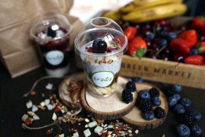 Чиа-пудинг «Солёная карамель-воздушная полба»