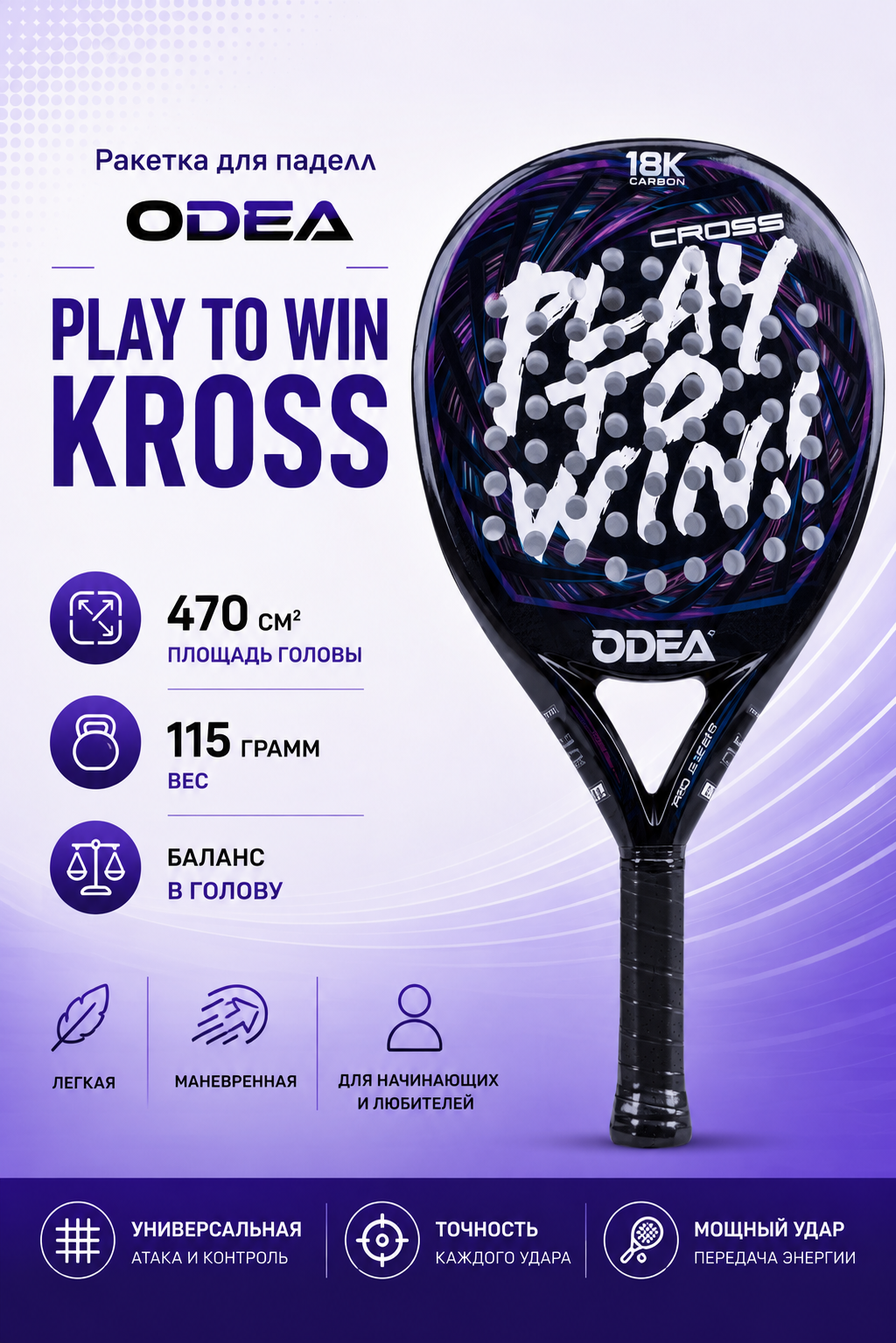 Ракетка для падел Odea Play to win
