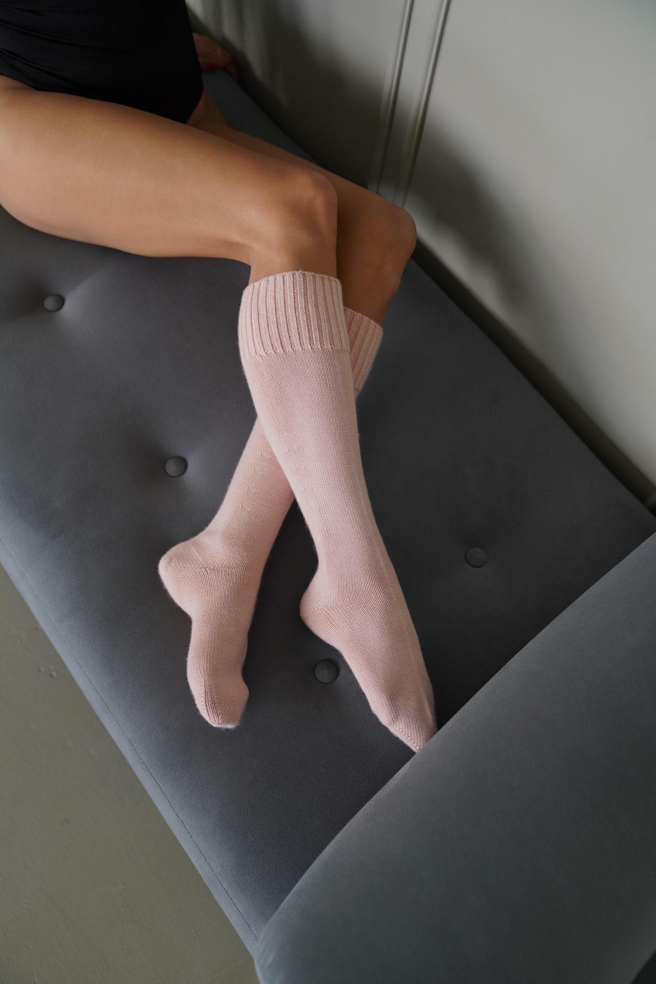 (ГОЛЬФЫ) KNEE HIGHS LIGHT PINK