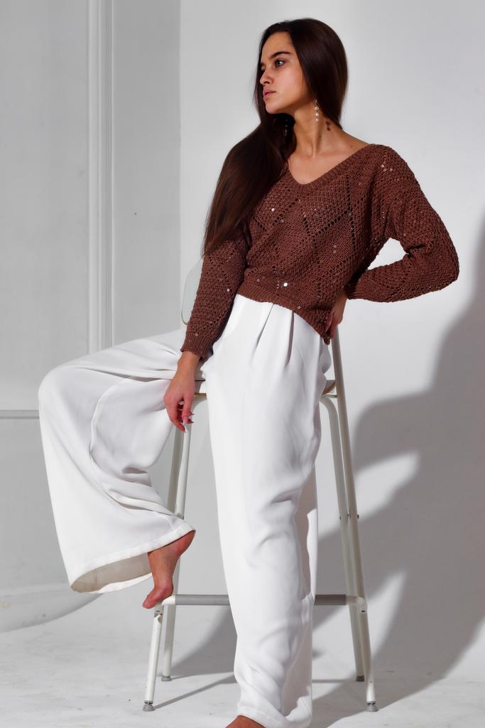 Мастер-класс джемпер/жилет "Ромбы"