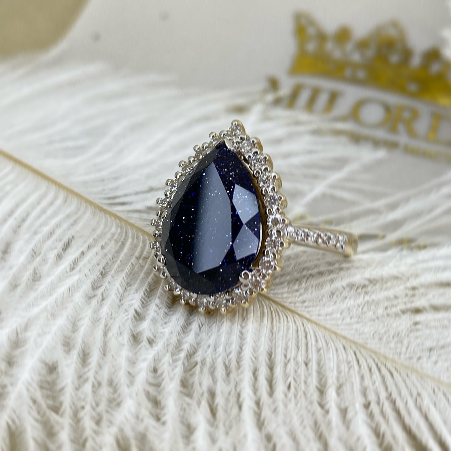 КОЛЬЦО С СИНИМ АВАНТЮРИНОМ