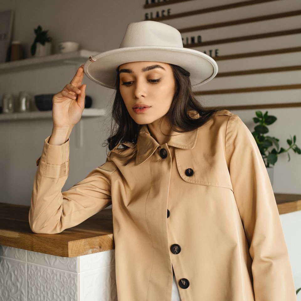 Федора FF03 широкополая с прямыми полями из фетра/белая