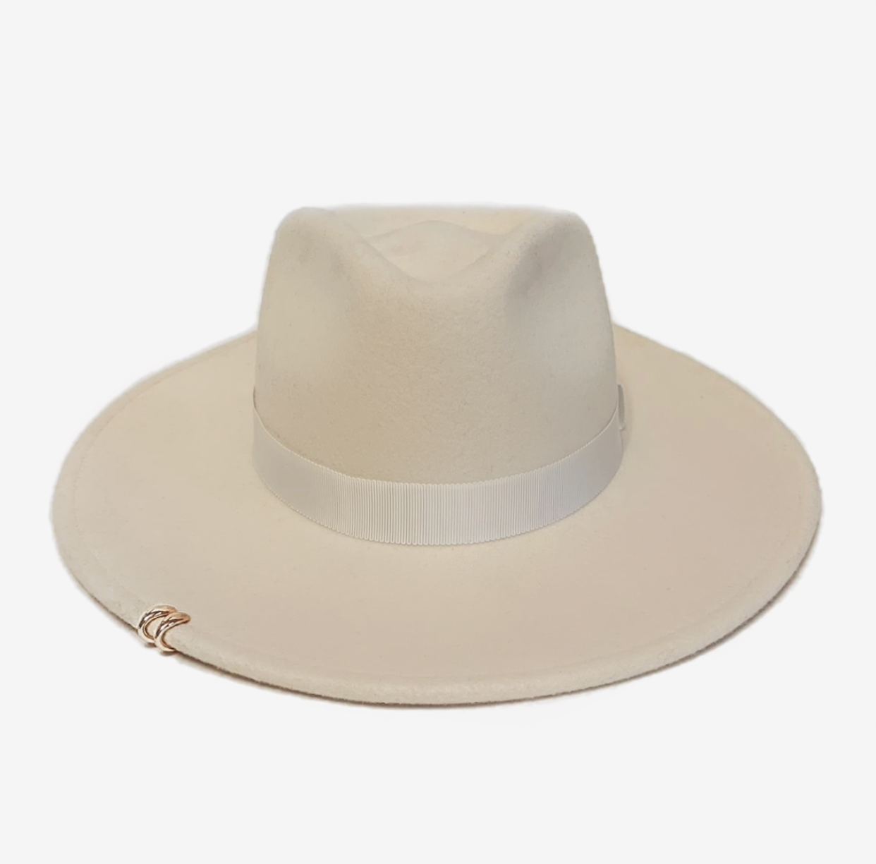 Федора FF03 широкополая с прямыми полями из фетра/белая