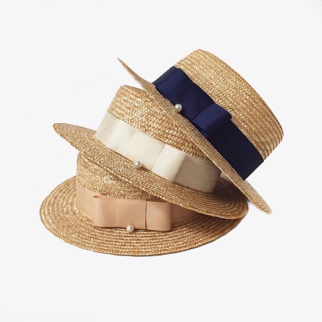 Канотье классическое с жемчужиной