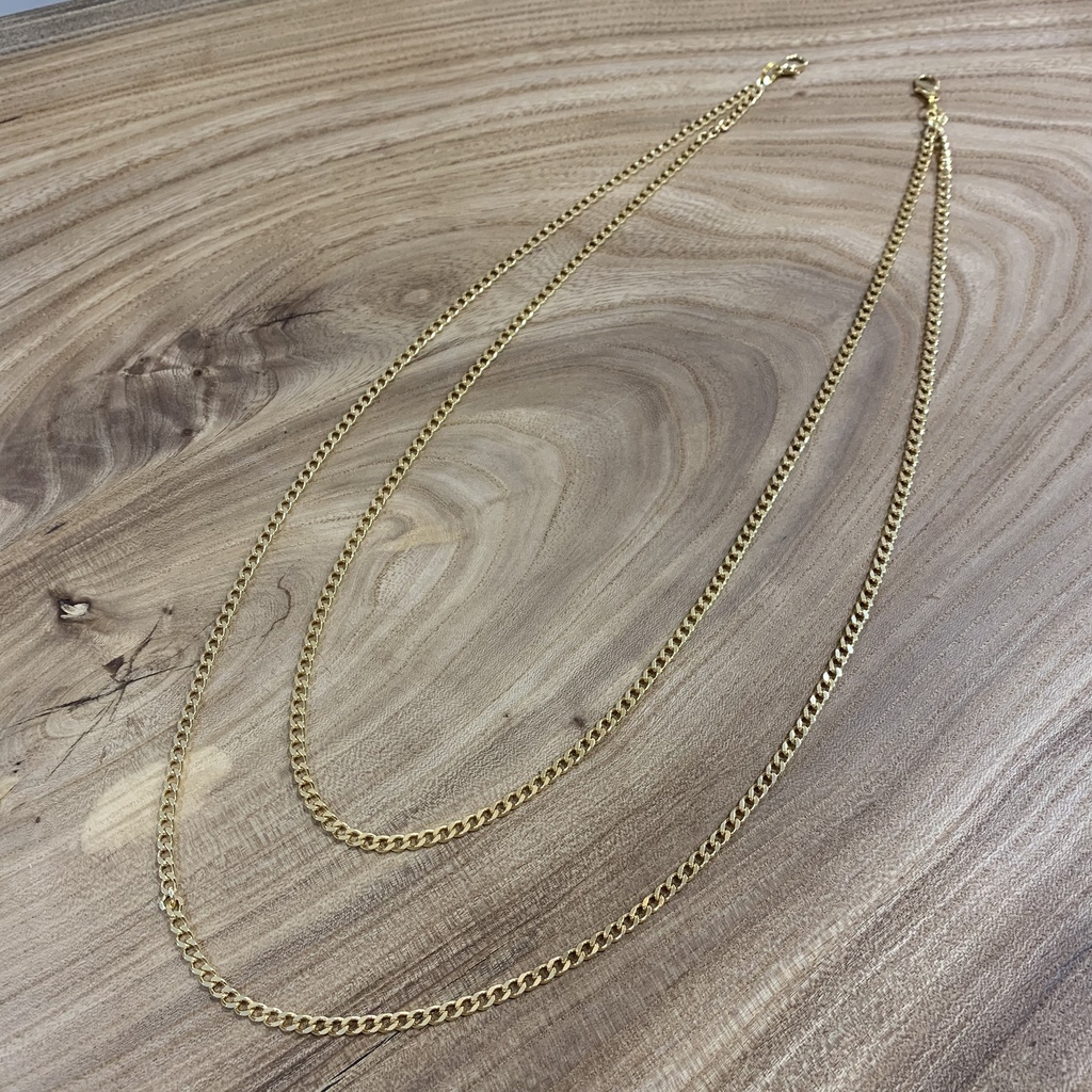 Цепочка двойная съемная, золотого оттенка