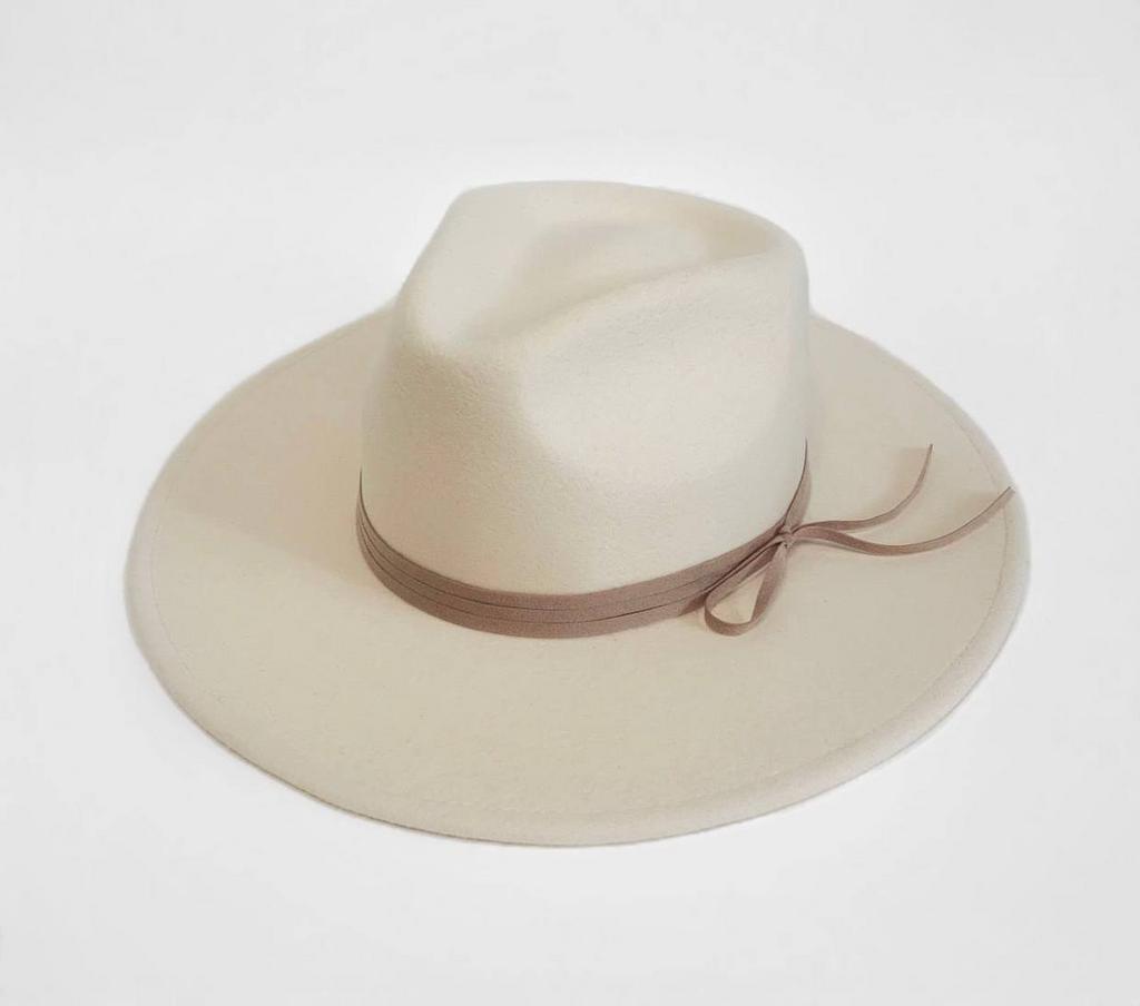 Шляпа федора FF03 из фетра с канатом/белый