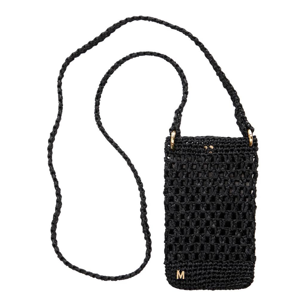 Мини-сумка из рафии /черный