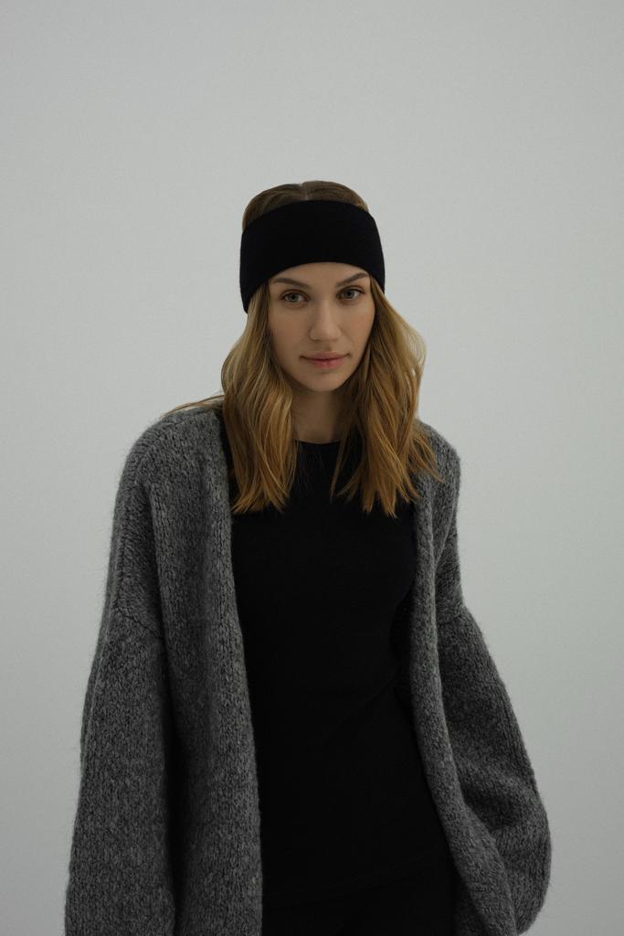 Повязка для волос из кашемира/черный