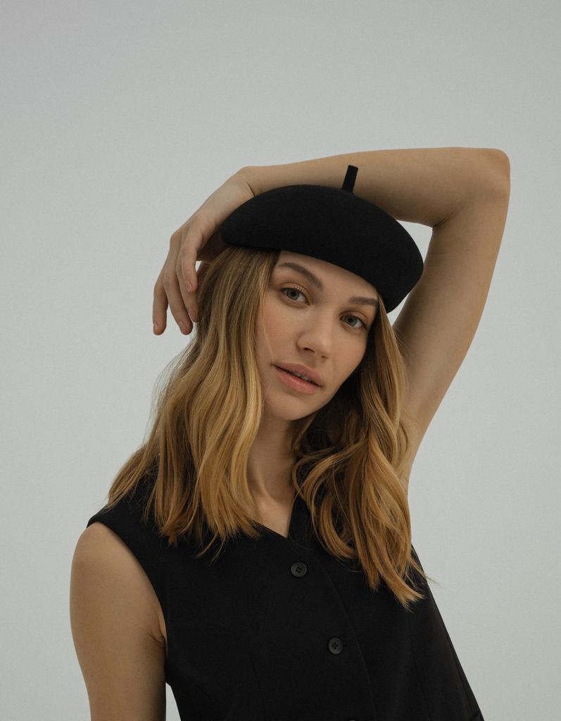 Берет из фетра «РИВ»-«RIVE»/черный