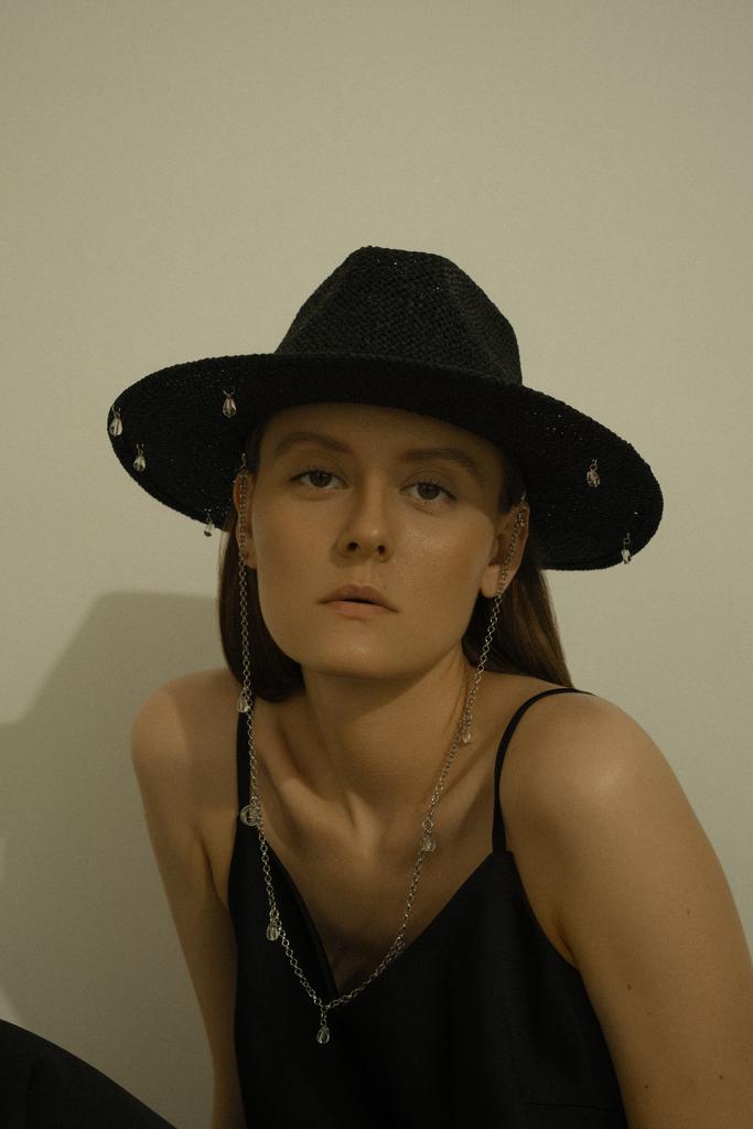 Шляпа федора из тойо «РАИН»-«RAIN»/черный