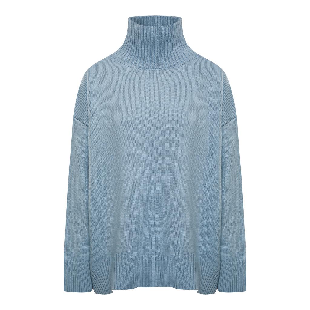 Свитер с высоким горлом и свободной посадкой/талая вода