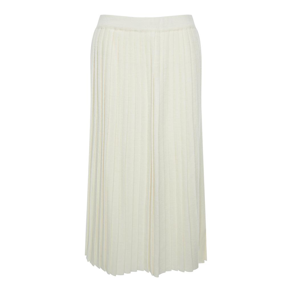 Трикотажная юбка из шерсти/пломбир