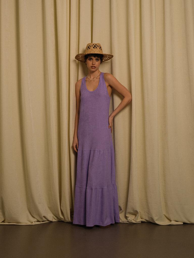 Махровое-платье (майка-сарафан)/лаванда