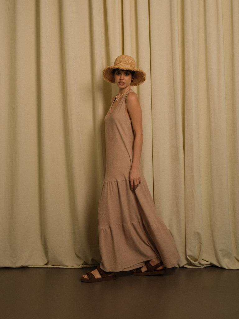 Махровое-платье (майка-сарафан)/карамель