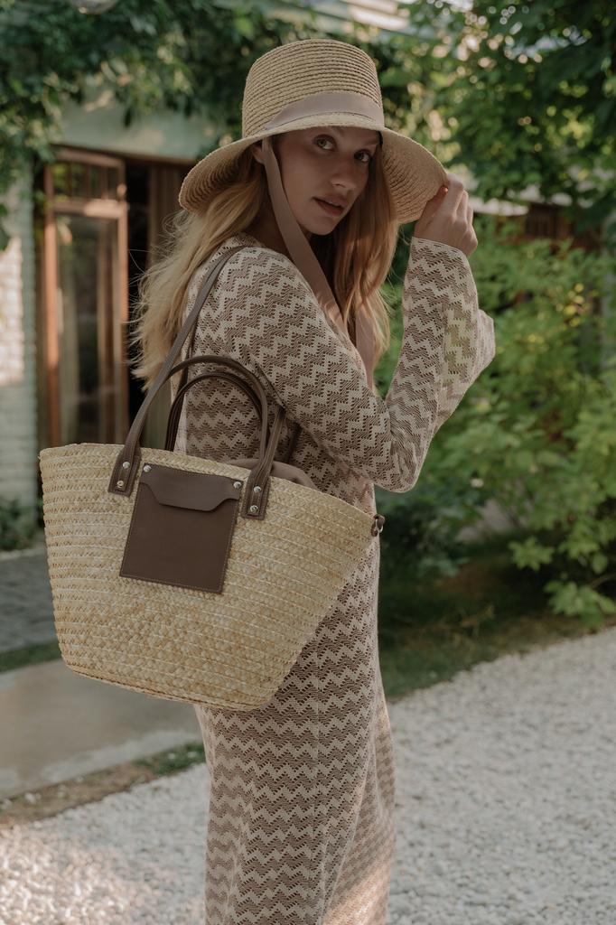 Сумка-корзина «ЛУКОШКО»-«LUKOSHKO»/молочный шоколад