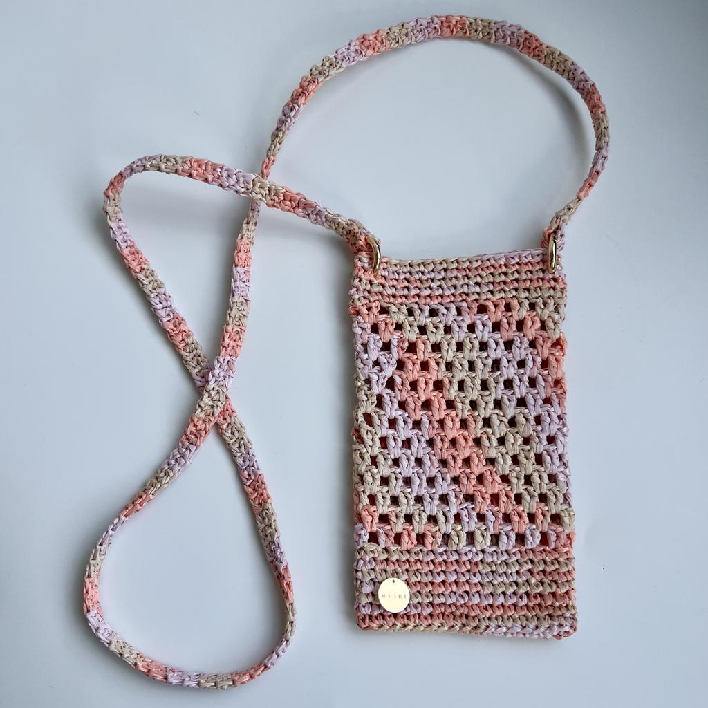Мини-сумка из рафии/меланж