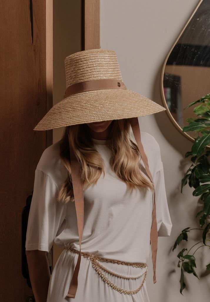 Шляпа из соломы «СИЦИЛИЯ»-«Sicily» с лентами