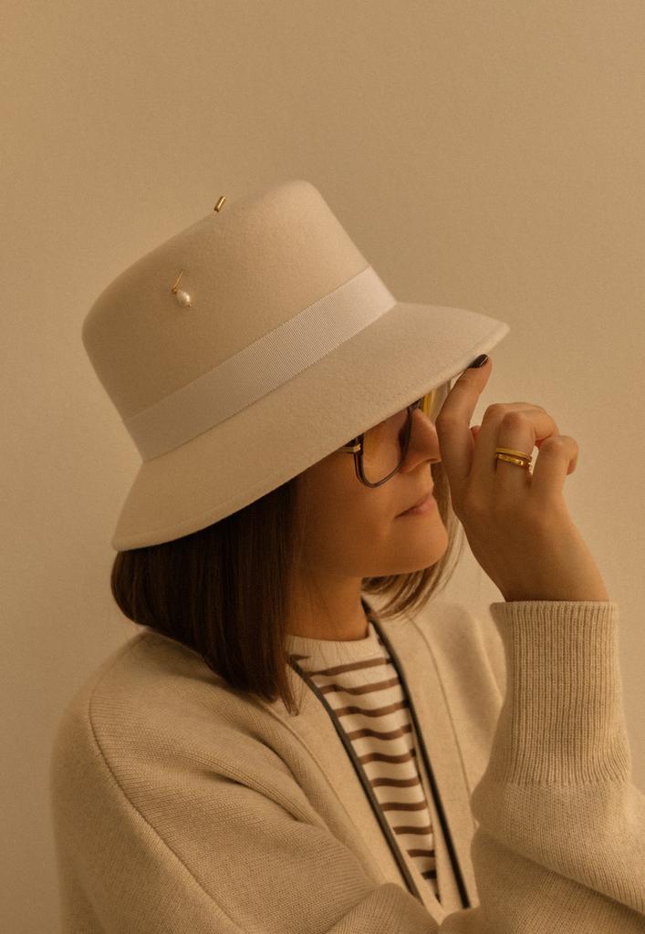 «ОДРИ» мини из фетра с декором/пломбир