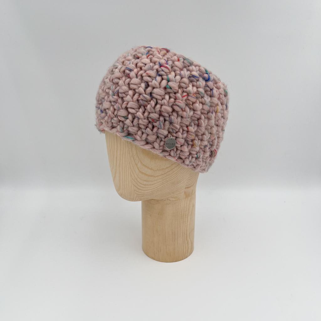 Повязка из перуанской шерсти/пудровый твид