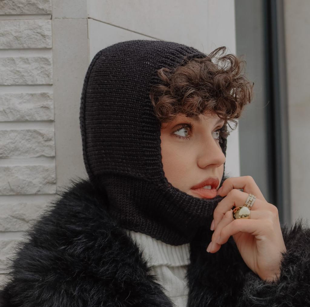 Балаклава из мериноса/черный