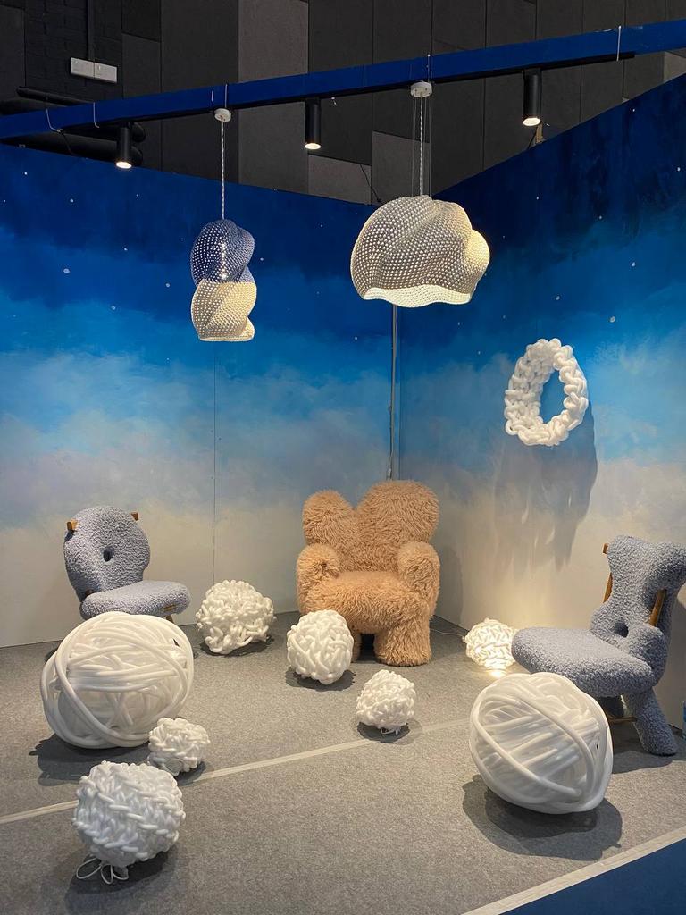 Светильник вязанный бескаркасный