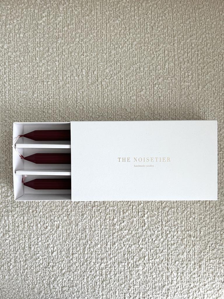 Набор из 3 свечей (классической формы) Long Red Wine