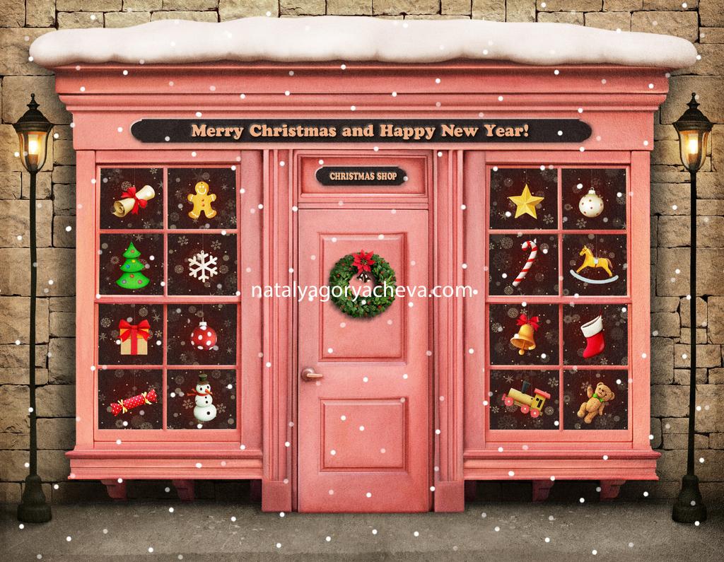 Фотофон "Christmas Shop"