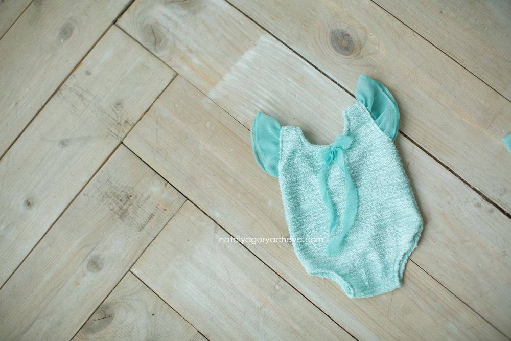 Бирюзовый боди с крылышками