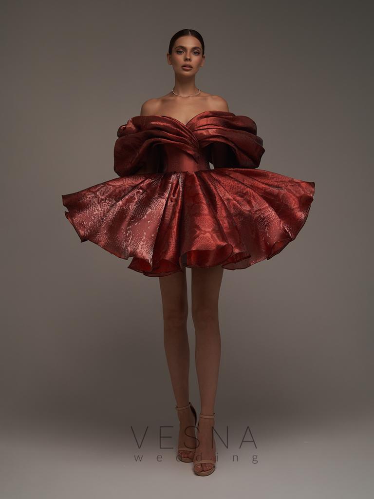 Evening dress Rafaella Snake Red