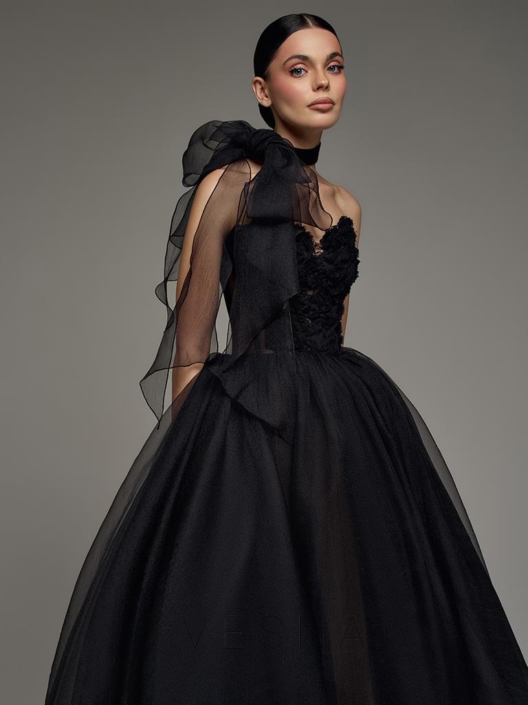 Evening dress Prim Midi dark+Scarf