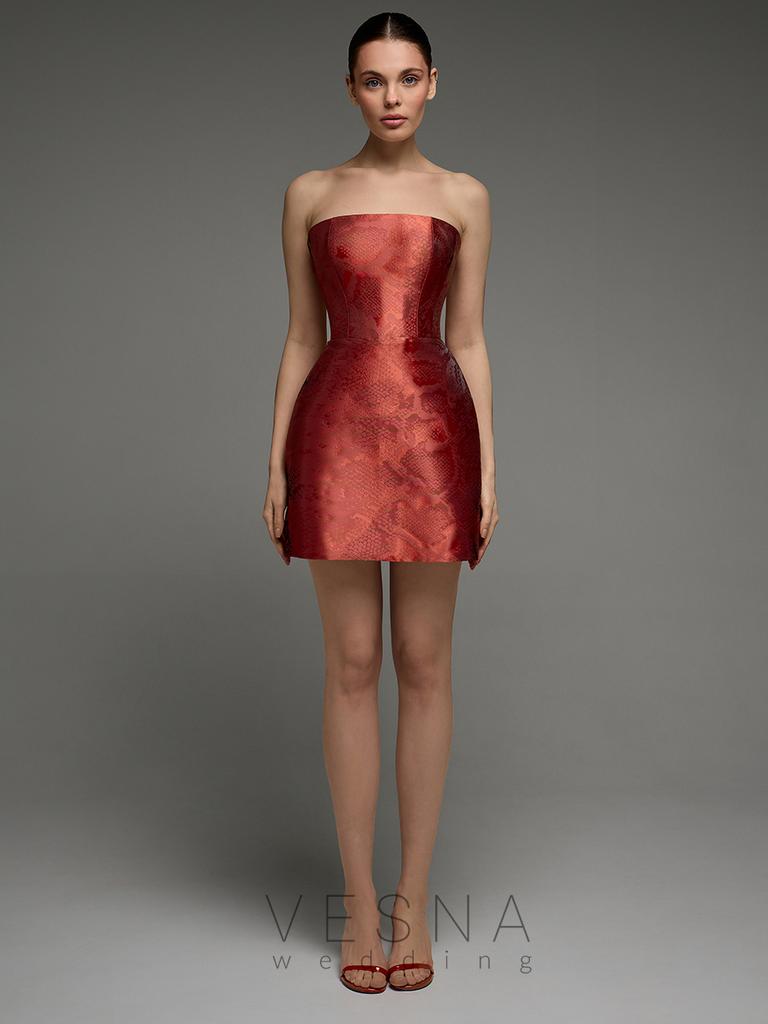 Evening dress Jacqueline Snake Red