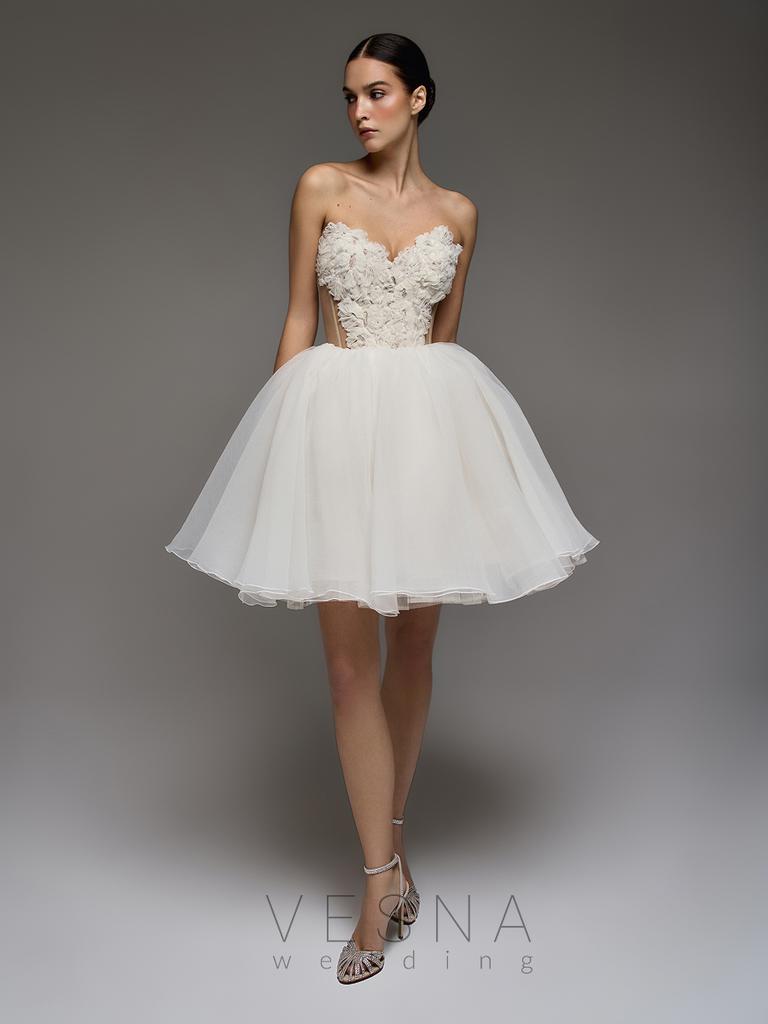 Evening dress Prim Mini Cream