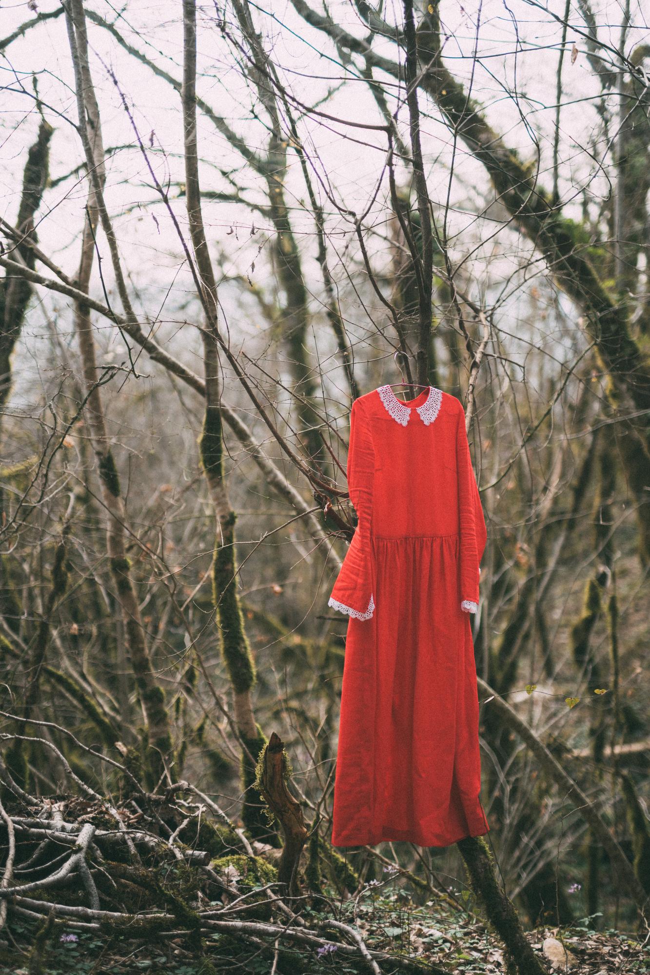 Платье Брейз льняное красное