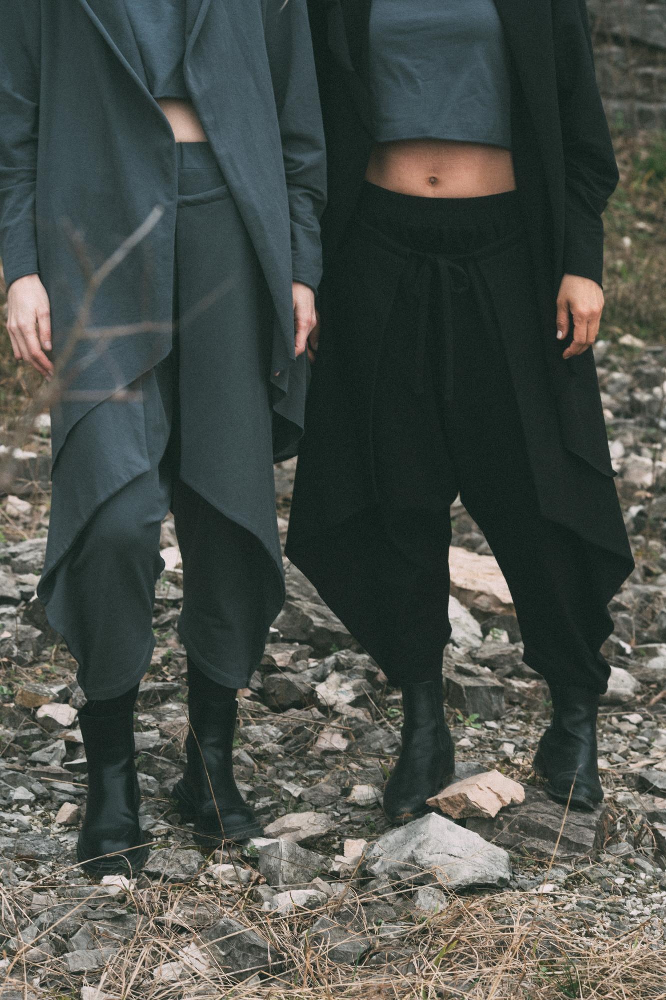 Штаны из футера Иерусалим черные