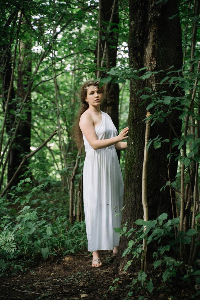 Платье на одно плечо Артемида из штапеля